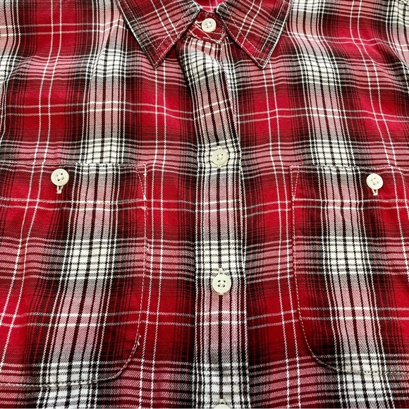 Lauren Ralph Lauren | Plaid Button-up Shirt - Red - Picture 5 of 5